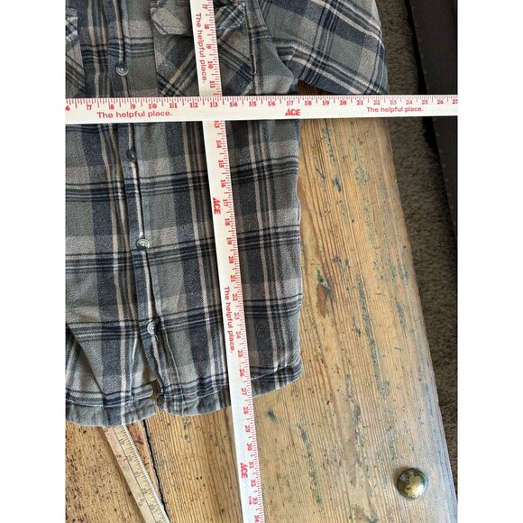 Legendary White Tails Mens Green Flannel Jacket Small button up cotton fleece - Picture 6 of 6